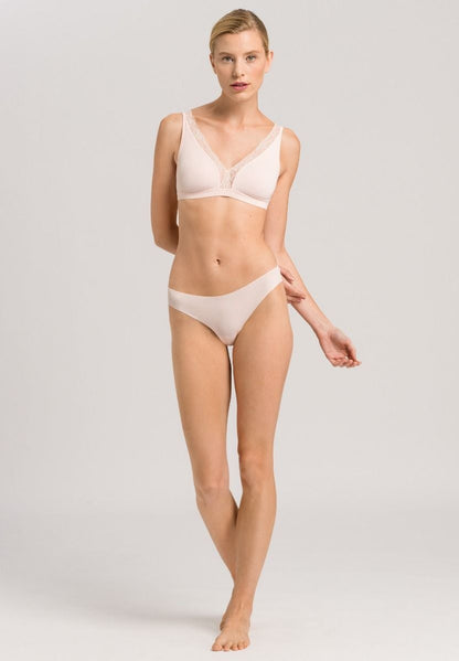 Hanro Basic Invisible Cotton Invisible Cotton Thong (071225) Powder
