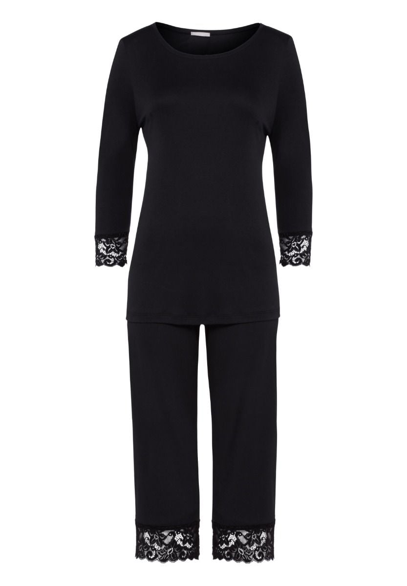 Hanro Basic Moments Nw Moments Nw 3/4 Slv Pajama (077928) Black