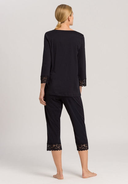 Hanro Basic Moments Nw Moments Nw 3/4 Slv Pajama (077928) Black