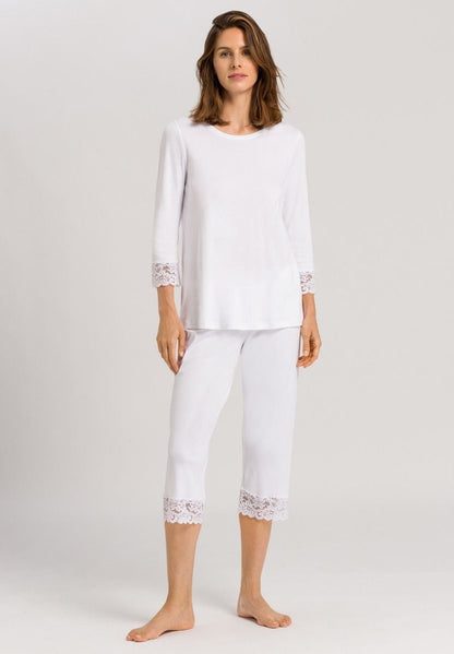Hanro Basic Moments Nw Moments Nw 3/4 Slv Pajama (077928) White