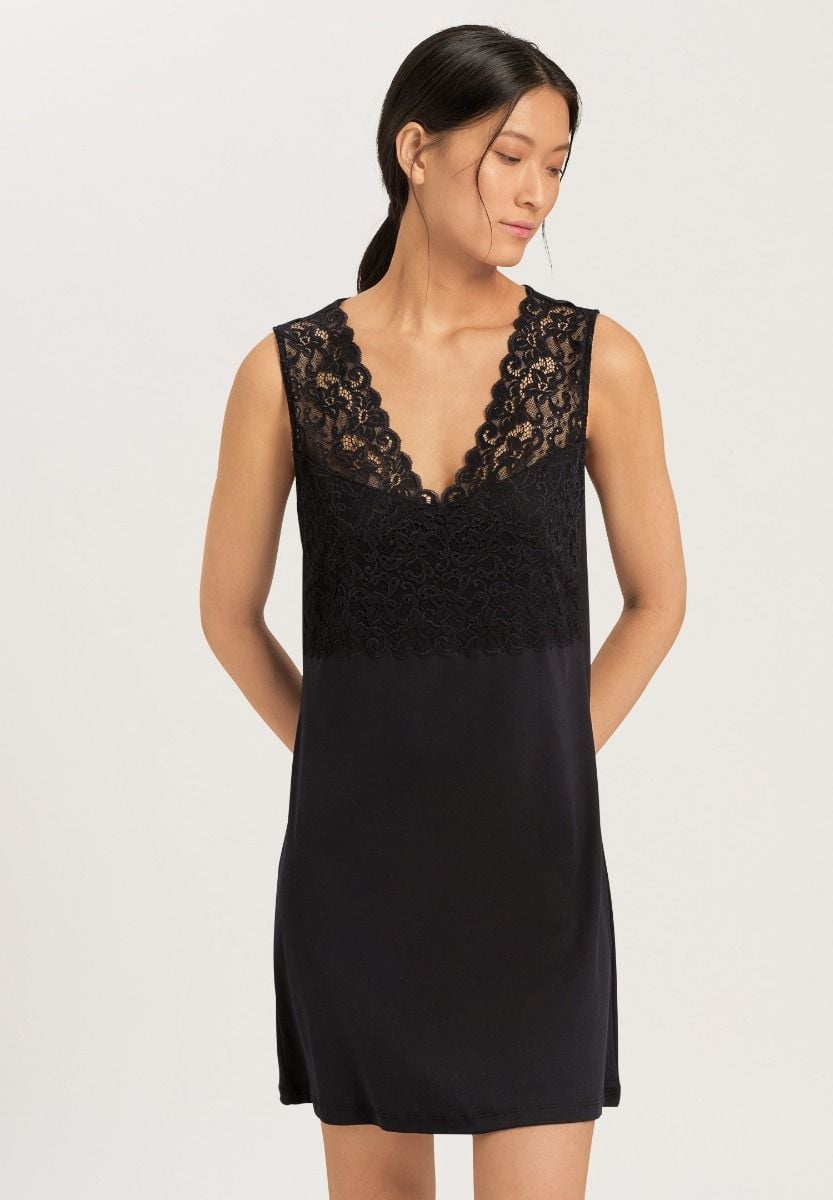 Hanro Basic Moments Nw Moments Nw Sleeveless Nightdress 90Cm (077929) Black