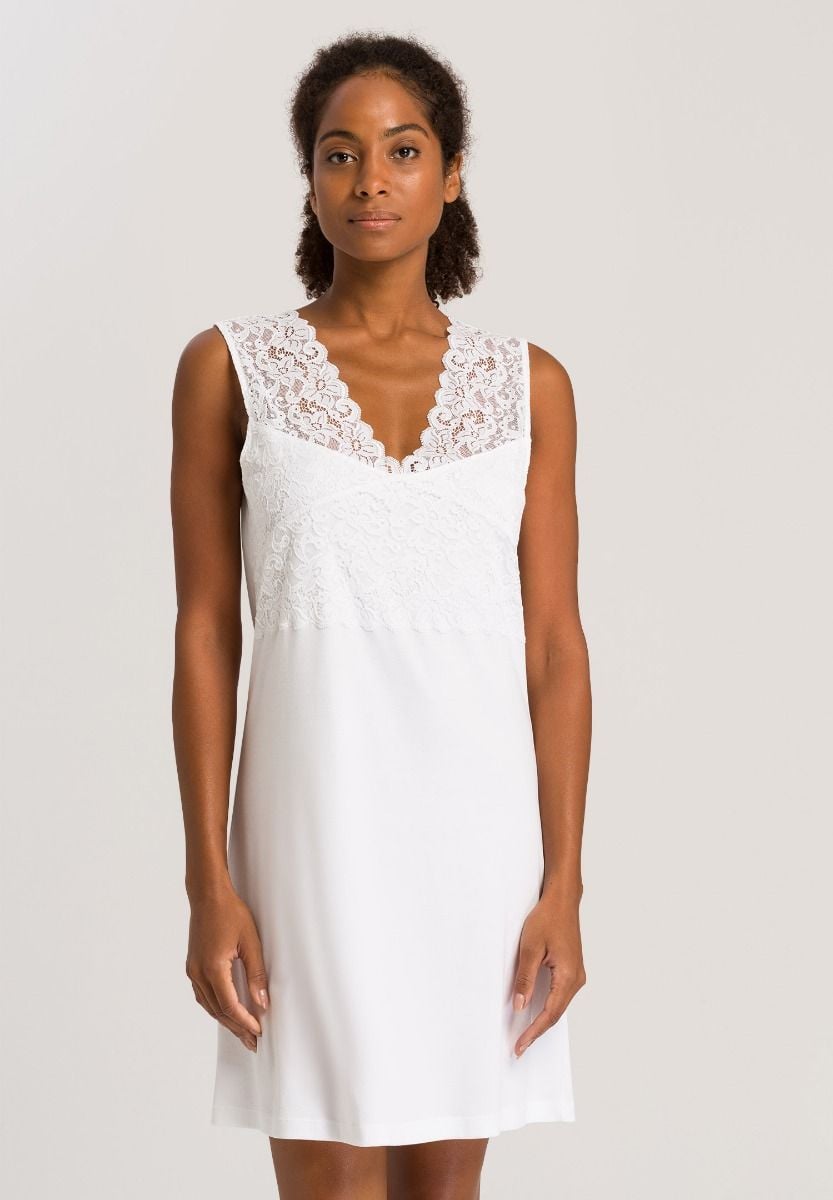Hanro Basic Moments Nw Moments Nw Sleeveless Nightdress 90Cm (077929) White