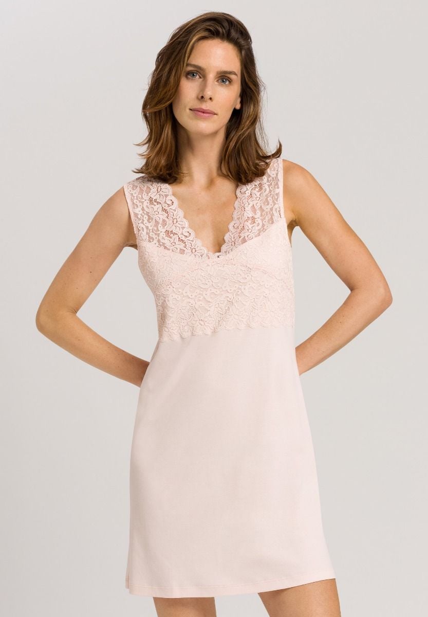 Hanro Basic Moments Nw Moments Nw Sleeveless Nightdress 90Cm (077929) Crystal Pink
