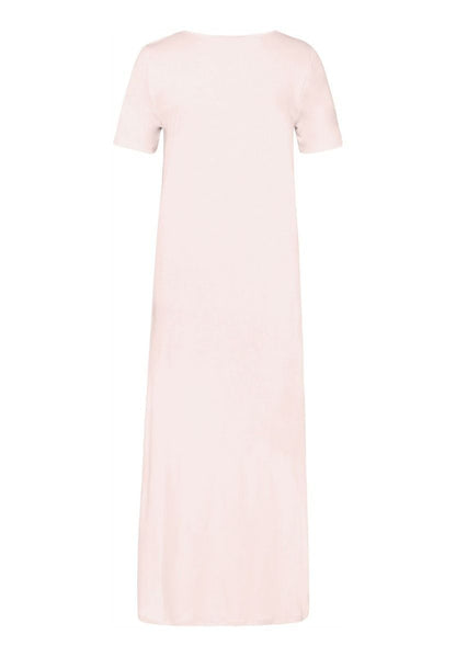 Hanro Basic Moments Nw Moments Nw S/Slv Nightdress 130Cm (077933) Crystal Pink
