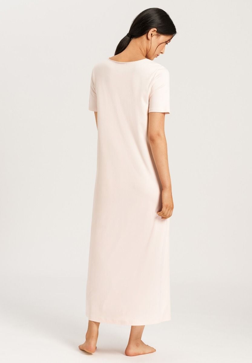 Hanro Basic Moments Nw Moments Nw S/Slv Nightdress 130Cm (077933) Crystal Pink
