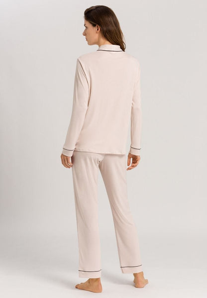 Hanro Basic Natural Comfort Natural Comfort L/Slv Pajama (077966) Almond