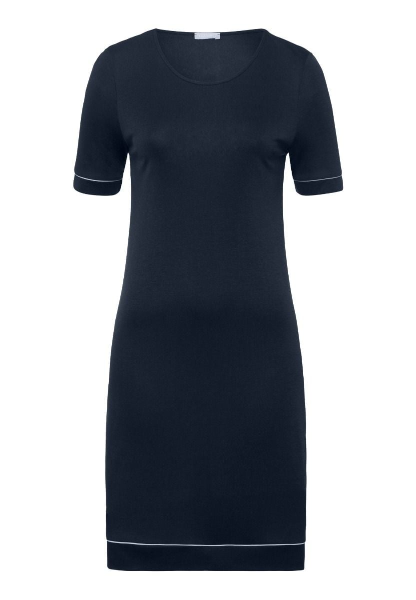 Hanro Basic Natural Comfort Natural Comfort S/Slv Nightdress 90Cm (077963) Deep Navy