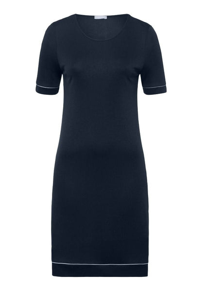 Hanro Basic Natural Comfort Natural Comfort S/Slv Nightdress 90Cm (077963) Deep Navy
