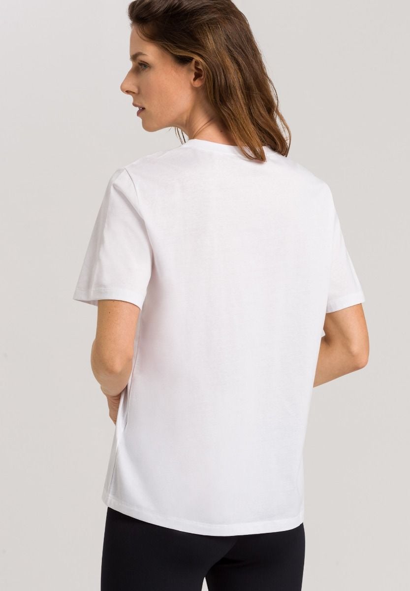 Hanro Basic Natural Shirt Natural Shirt S/Slv Shirt (078662) White