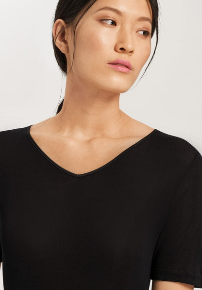 Hanro Basic Pure Silk Pure Silk S/Slv Shirt (071718) Black