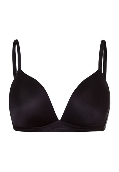Hanro Basic Satin Deluxe Satin Deluxe L. Padded Bra Soft (071071) Black