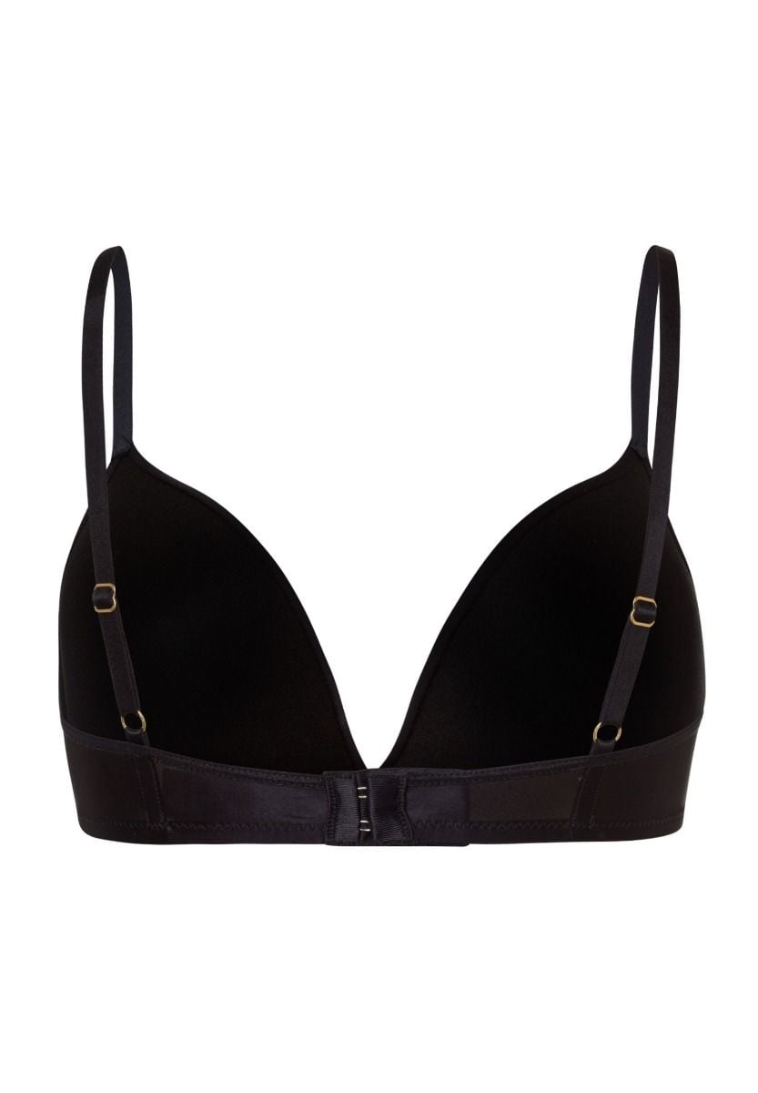 Hanro Basic Satin Deluxe Satin Deluxe L. Padded Bra Soft (071071) Black