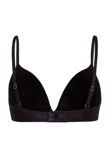 Hanro Basic Satin Deluxe Satin Deluxe L. Padded Bra Soft (071071) Black