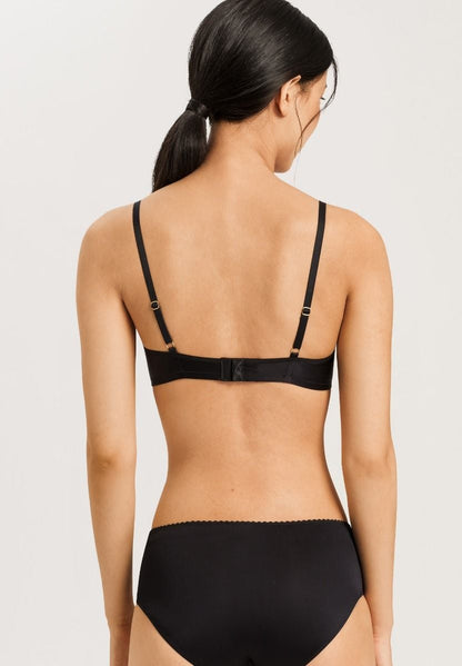Hanro Basic Satin Deluxe Satin Deluxe L. Padded Bra Soft (071071) Black