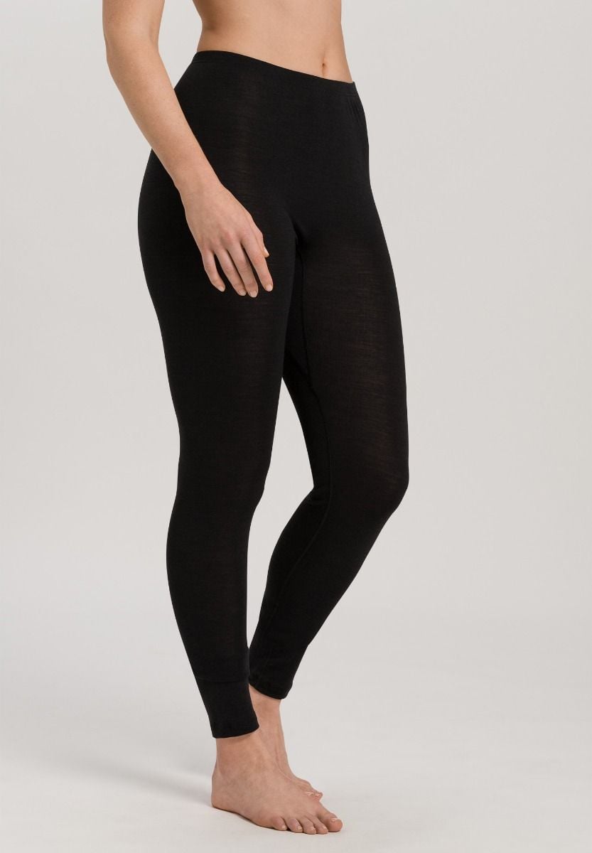 Hanro Basic Woolen Silk Woolen Silk Leggings (071422) Black