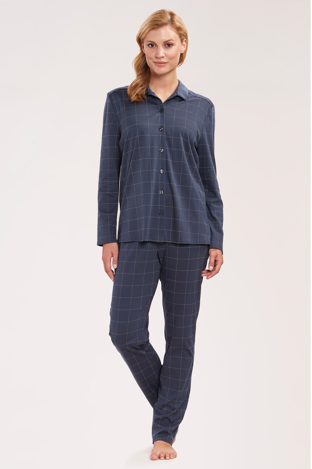 Feraud Pajama, 1/1 Sleeve, Pants 1/1, Button-Throug (3883160) Dark Grey