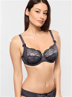 Empreinte Charlotte 07232 Bra styled on model in Anthracite