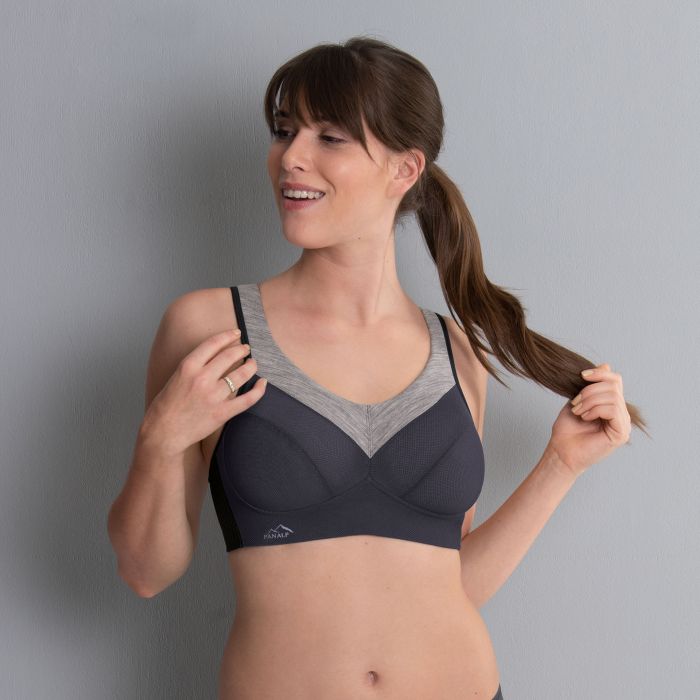 Anita Panalp Wool Sports Bra (5555) Anthracite/Melange