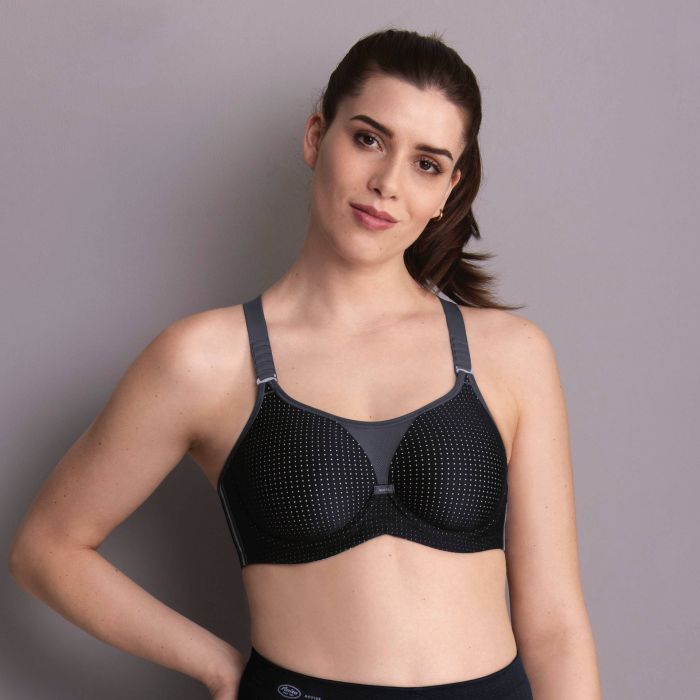 Anita Performance Wirex Sports Bra Multiway Straps (5599) Black/Anthracite