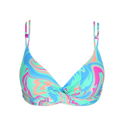 Marie Jo Swim Arubani Padded Plunge Bikini Top (1007316) Ocean Swirl
