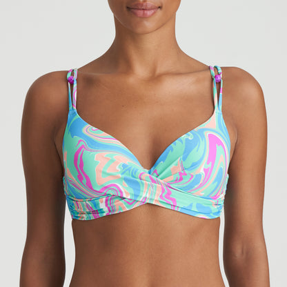 Marie Jo Swim Arubani Padded Plunge Bikini Top (1007316) Ocean Swirl