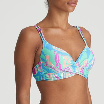 Marie Jo Swim Arubani Padded Plunge Bikini Top (1007316) Ocean Swirl
