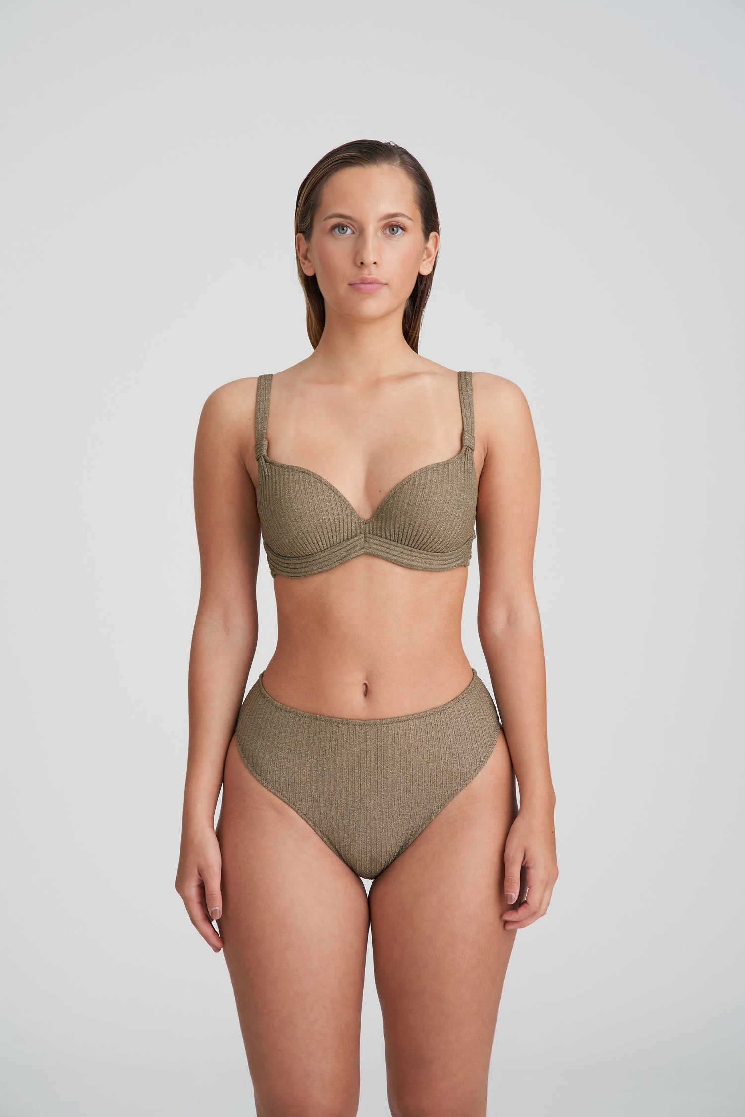 Marie Jo Swim Tinjis Уплотненный бикини-топ с глубоким вырезом (1006916) Золотистый Оливковый