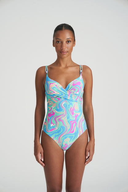 Marie Jo Swim Arubani Уплотненный купальник с глубоким вырезом (1007336) Ocean Swirl