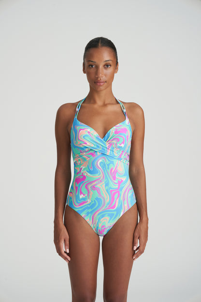 Marie Jo Swim Arubani Уплотненный купальник с глубоким вырезом (1007336) Ocean Swirl