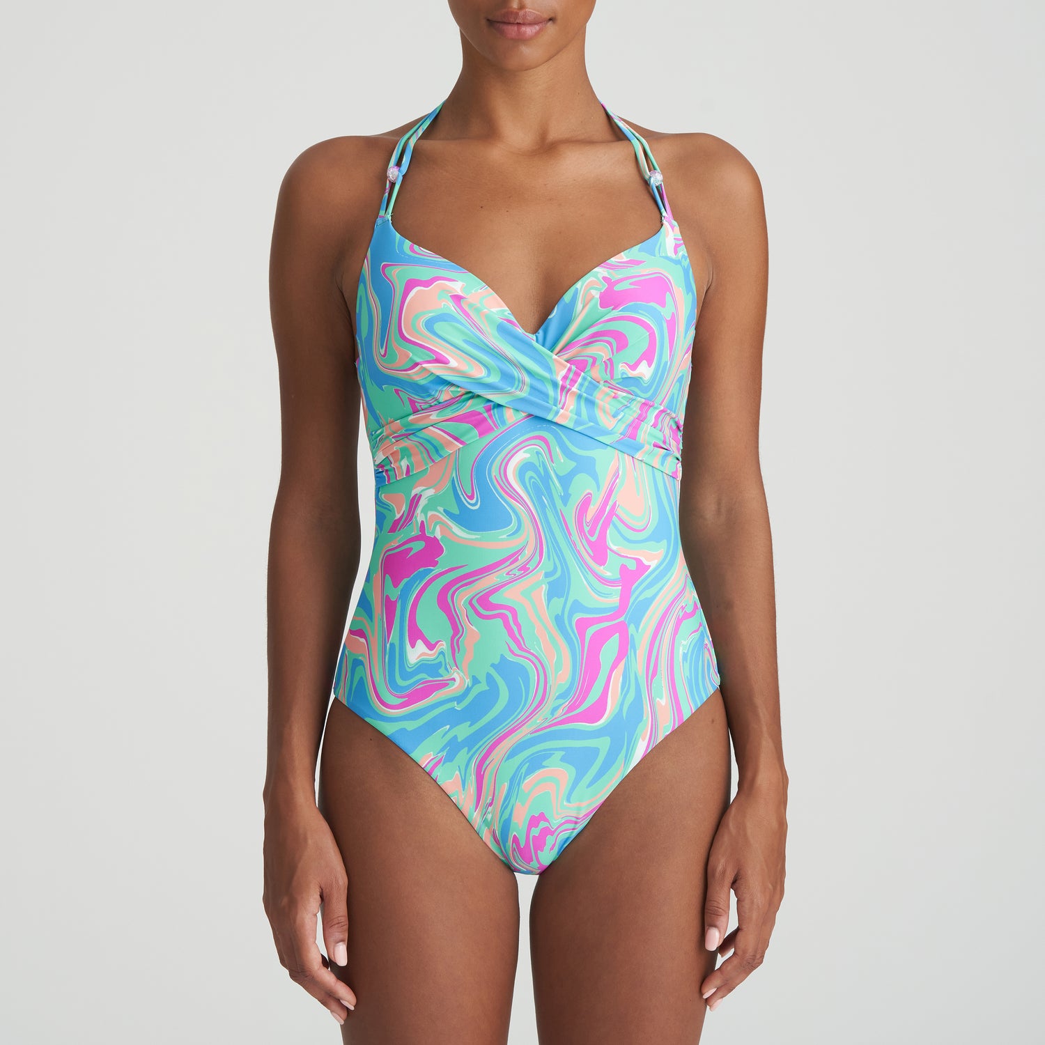 Marie Jo Swim Arubani Уплотненный купальник с глубоким вырезом (1007336) Ocean Swirl