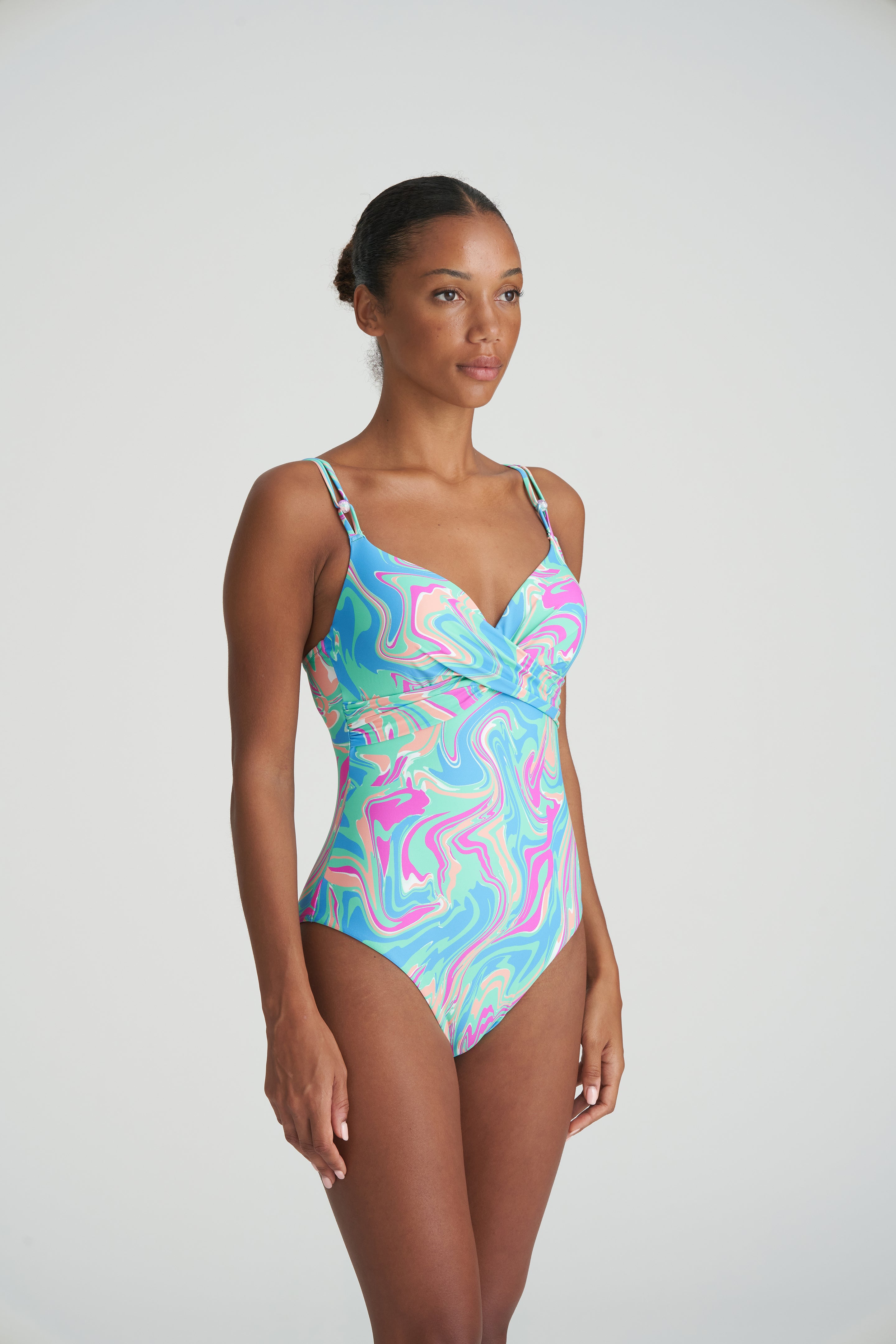 Marie Jo Swim Arubani Уплотненный купальник с глубоким вырезом (1007336) Ocean Swirl