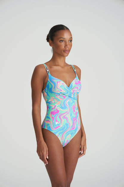Marie Jo Swim Arubani Уплотненный купальник с глубоким вырезом (1007336) Ocean Swirl