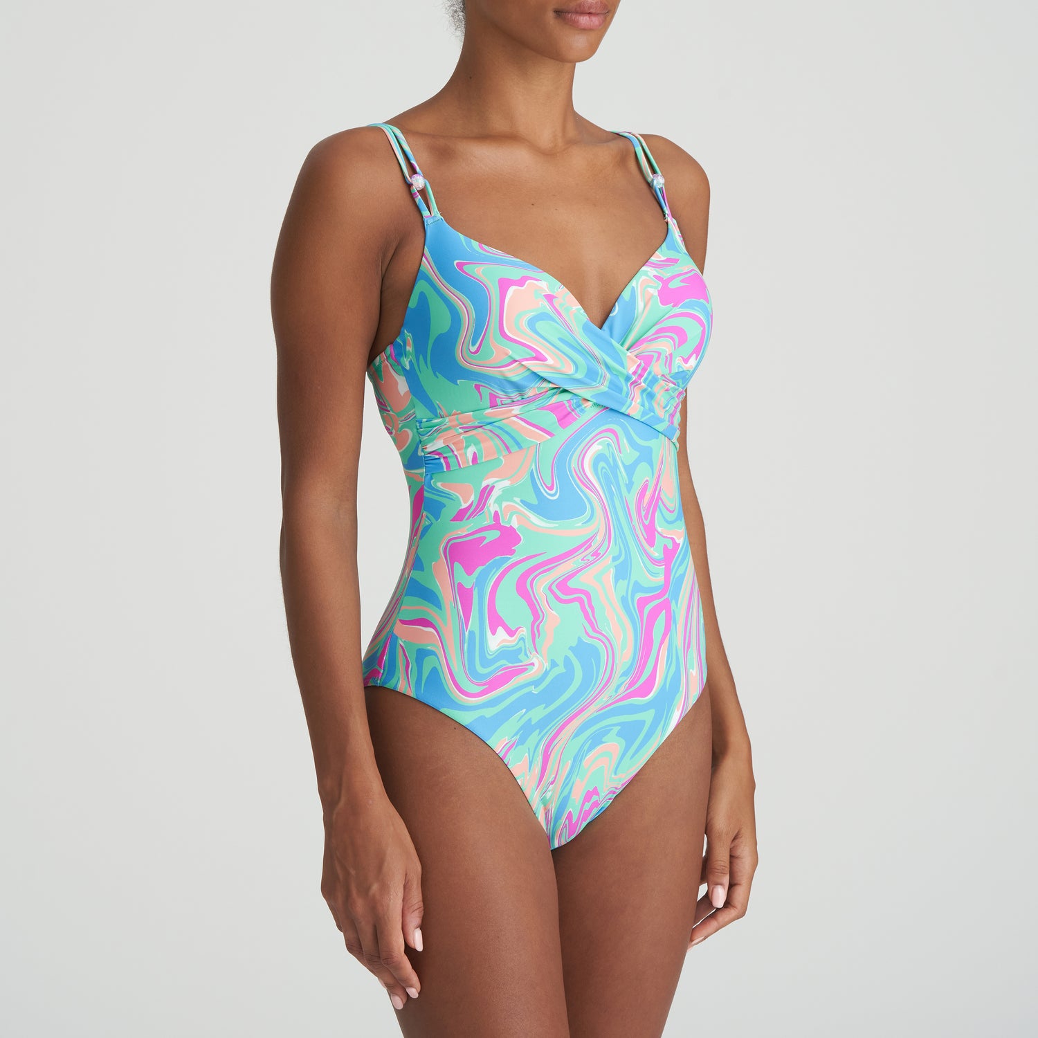 Marie Jo Swim Arubani Уплотненный купальник с глубоким вырезом (1007336) Ocean Swirl