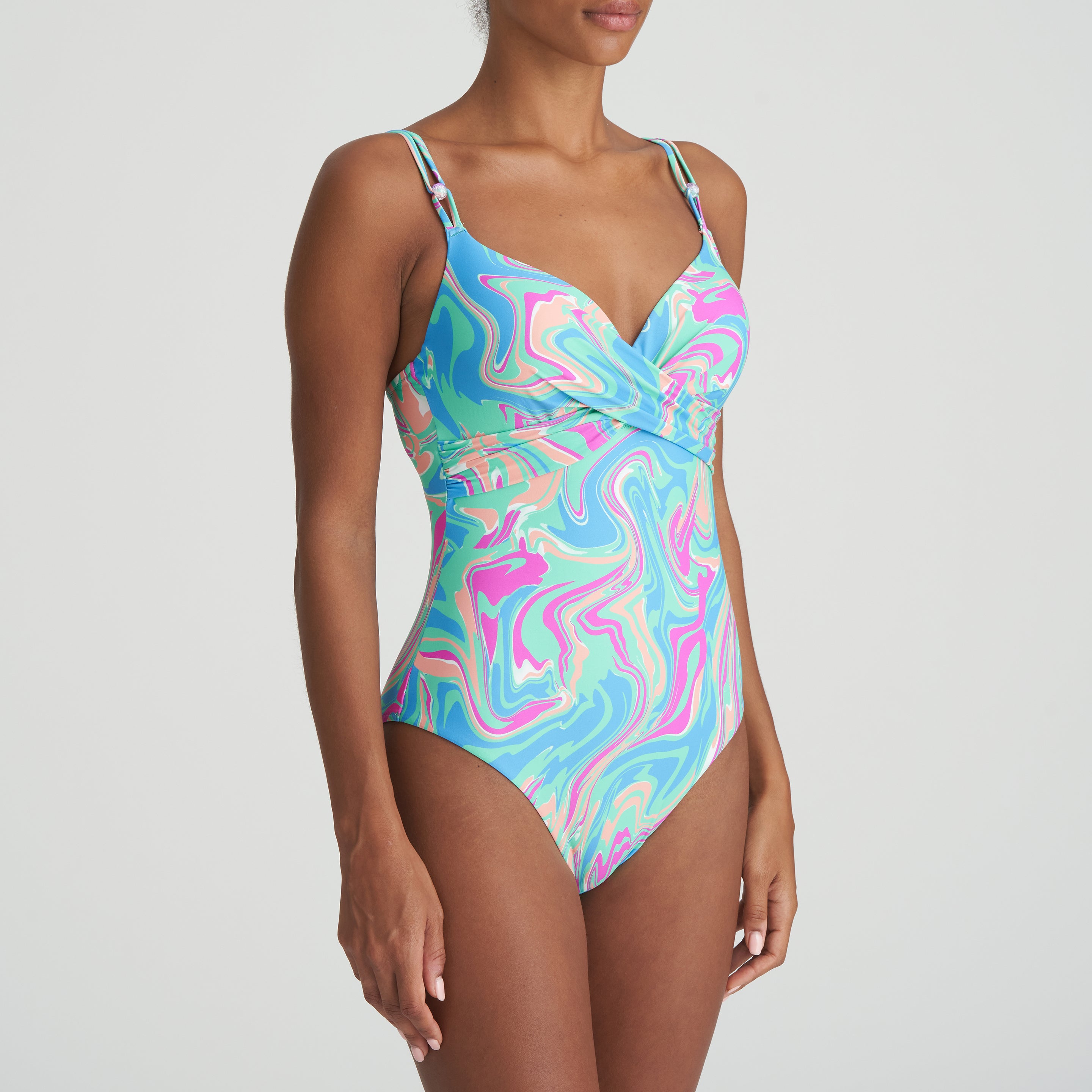 Marie Jo Swim Arubani Уплотненный купальник с глубоким вырезом (1007336) Ocean Swirl