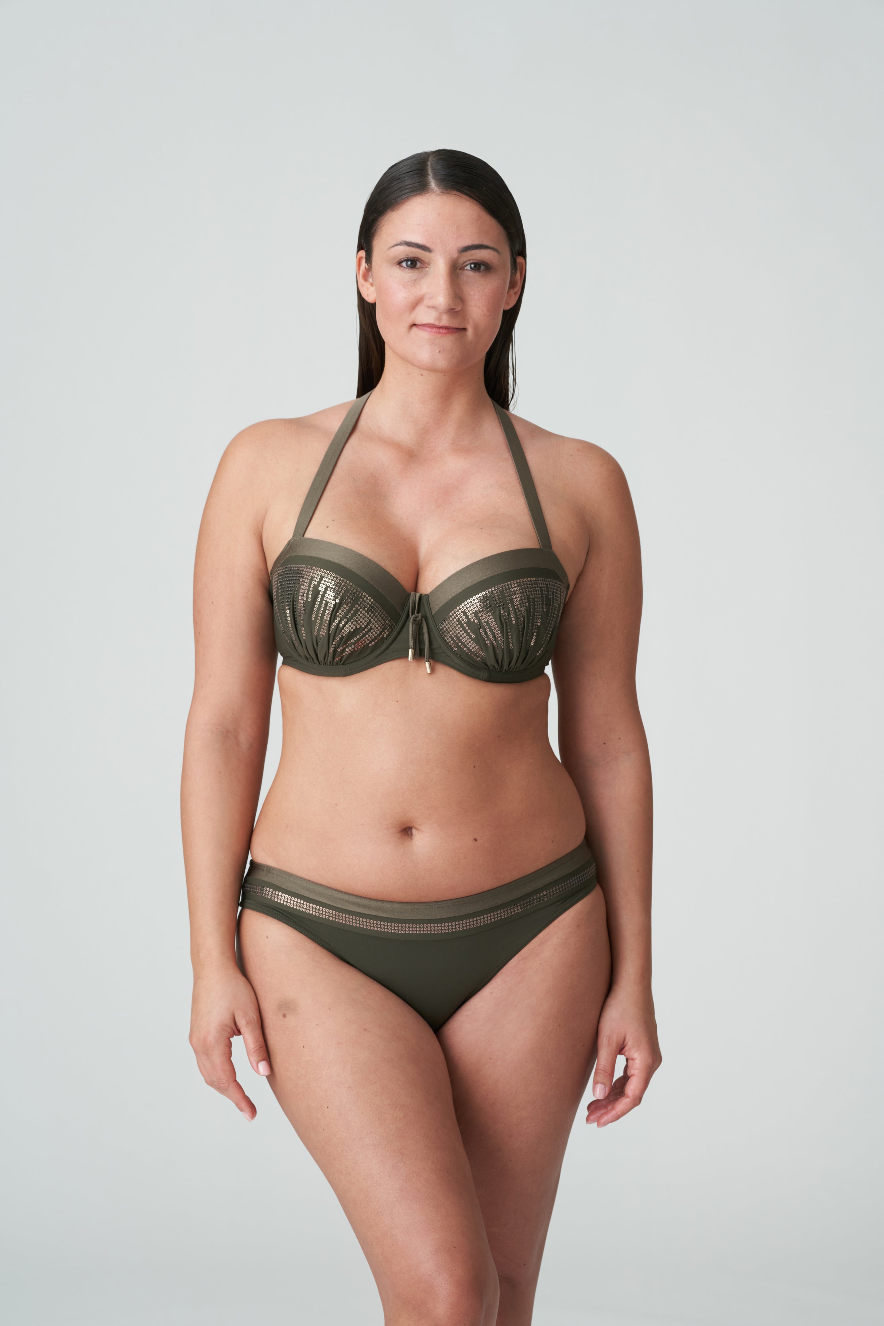 Primadonna Swim Aracruz Padded Balcony Bikini Top (4011816) Kaki