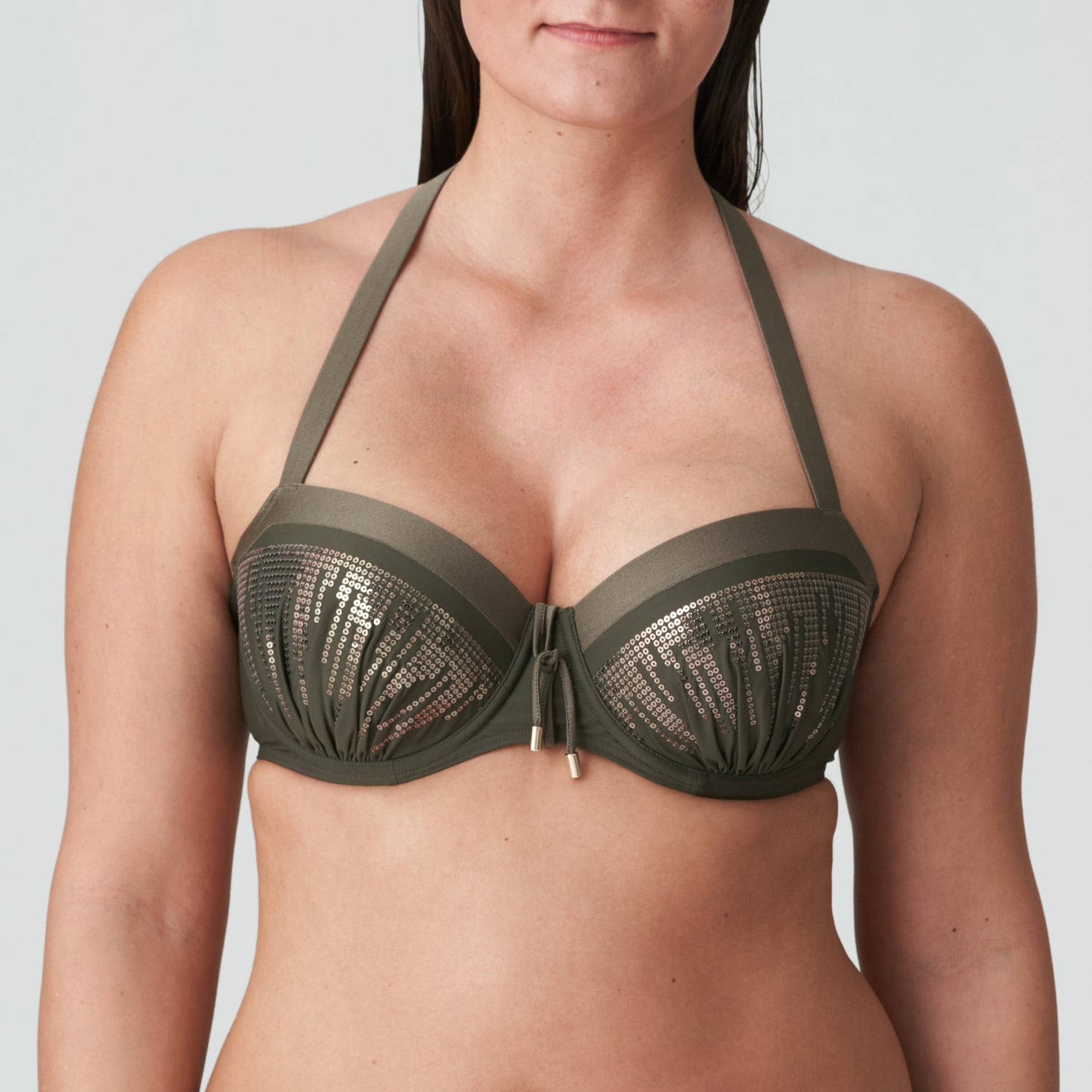 Primadonna Swim Aracruz Padded Balcony Bikini Top (4011816) Kaki