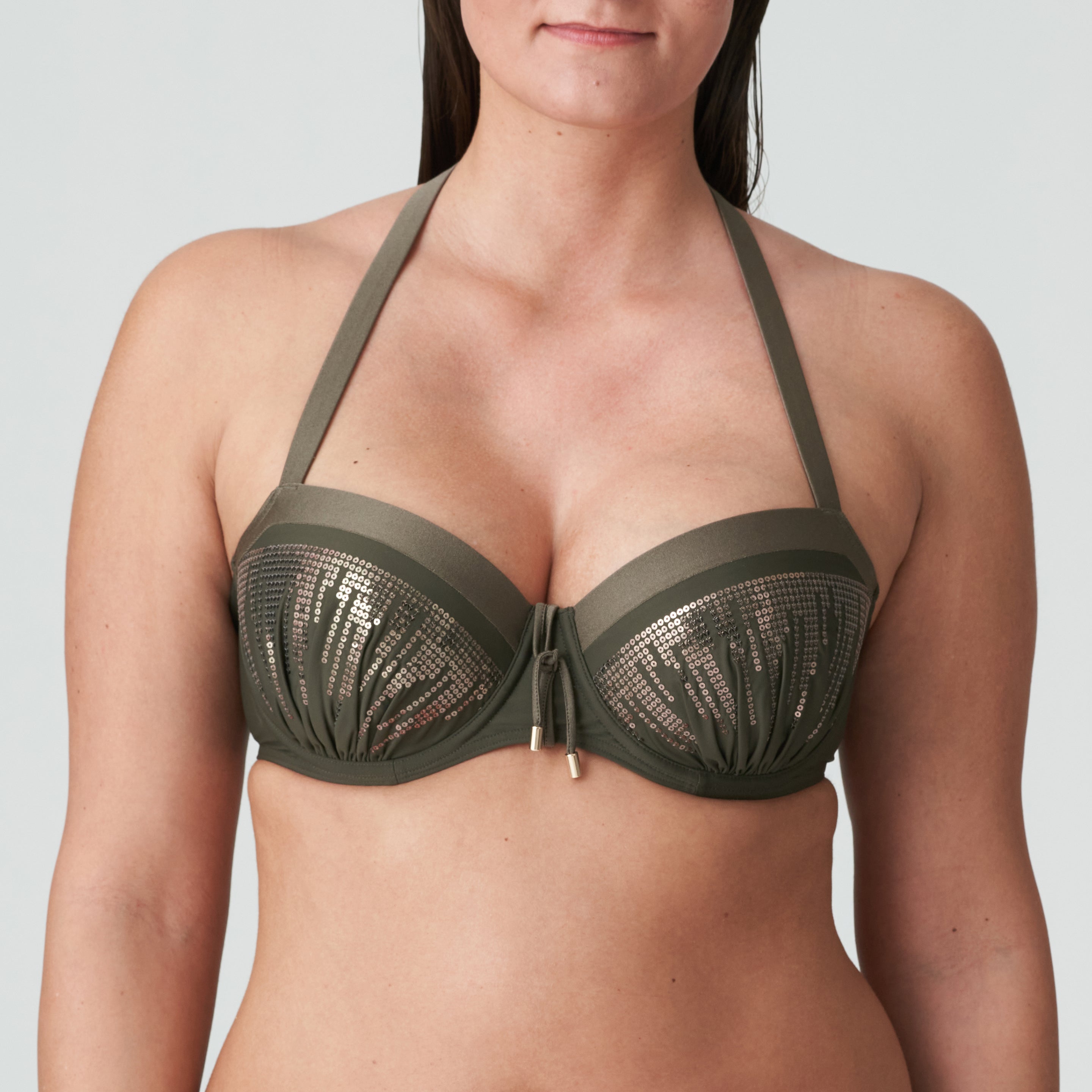 Primadonna Swim Aracruz Padded Balcony Bikini Top (4011816) Kaki