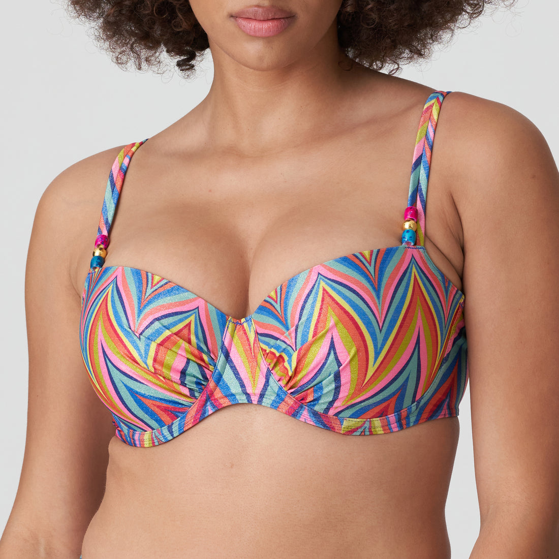 Primadonna Swim Kea Padded Balcony Bikini Top (4010816) Rainbow Paradise