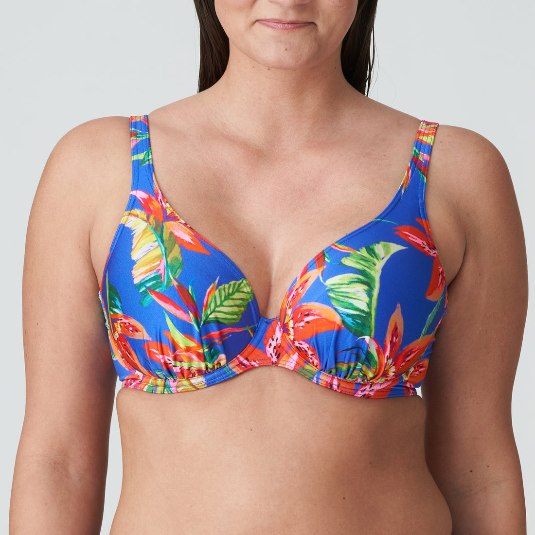 Primadonna Swim Latakia Half Padded Plunge Bikini Top (4011119) Tropical Rainforest