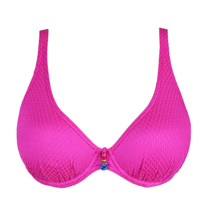 Primadonna Swim Narta Half Padded Plunge Bikini Top (4010319) Cactus Flower