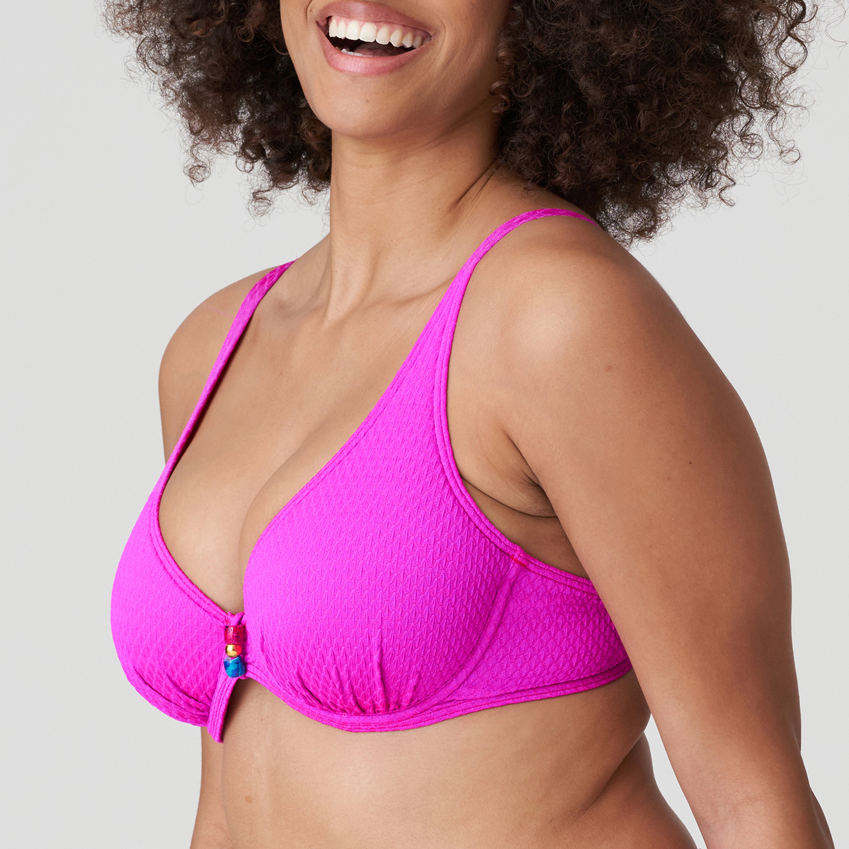 Primadonna Swim Narta Half Padded Plunge Bikini Top (4010319) Cactus Flower