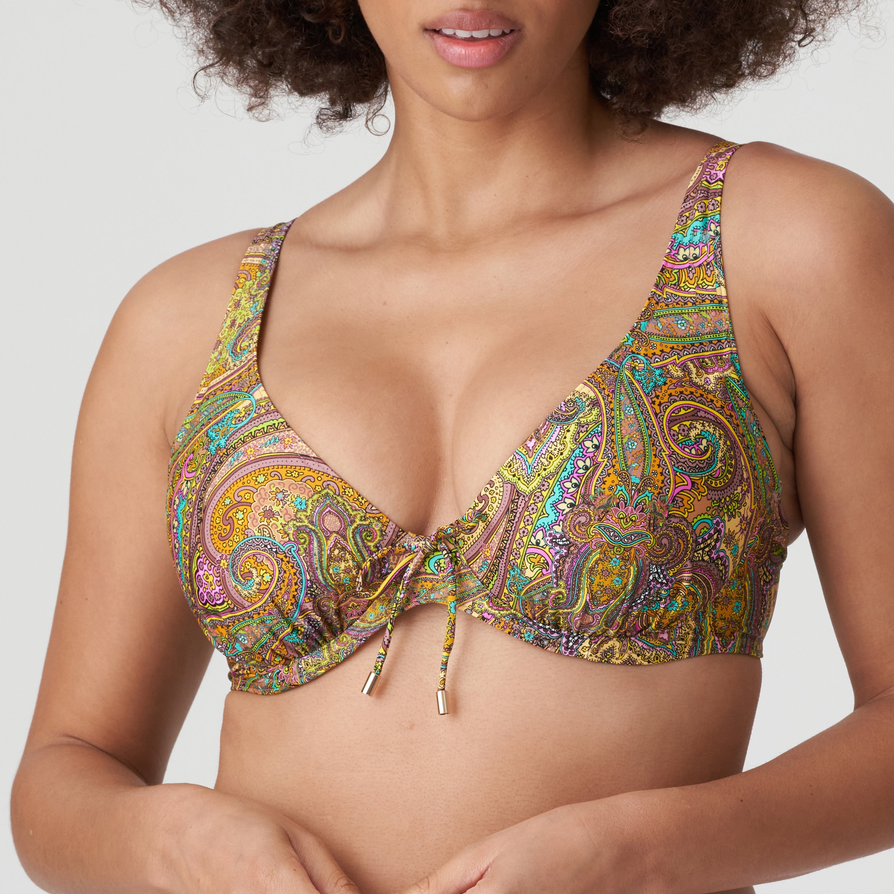 Primadonna Swim Sakarun Половина мягкого бикини с глубоким вырезом (4009919) Sunny Paisley