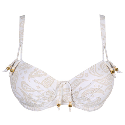 Primadonna Swim Sidari Padded Balcony Bikini Top (4010216) White Yacht