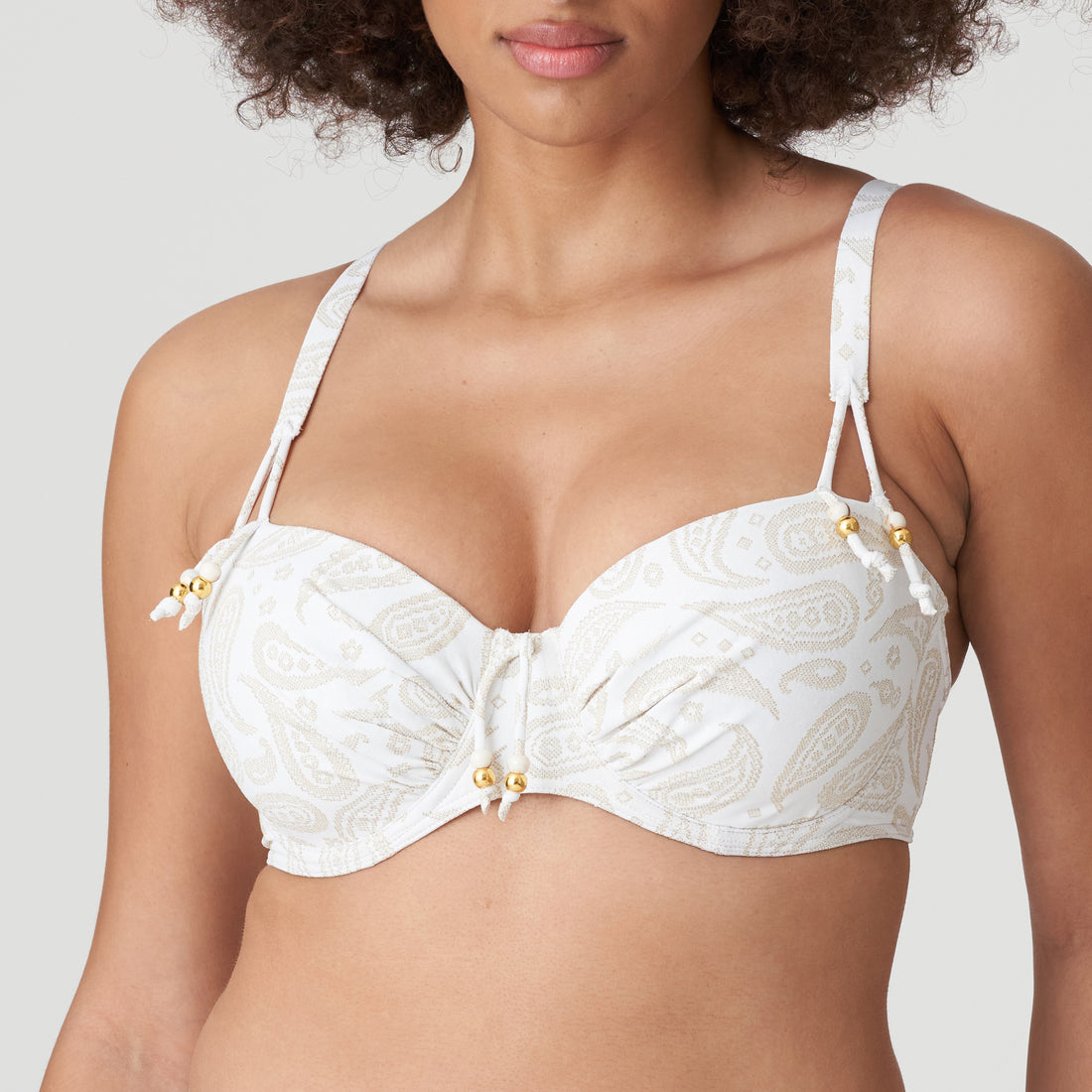 Primadonna Swim Sidari Padded Balcony Bikini Top (4010216) White Yacht