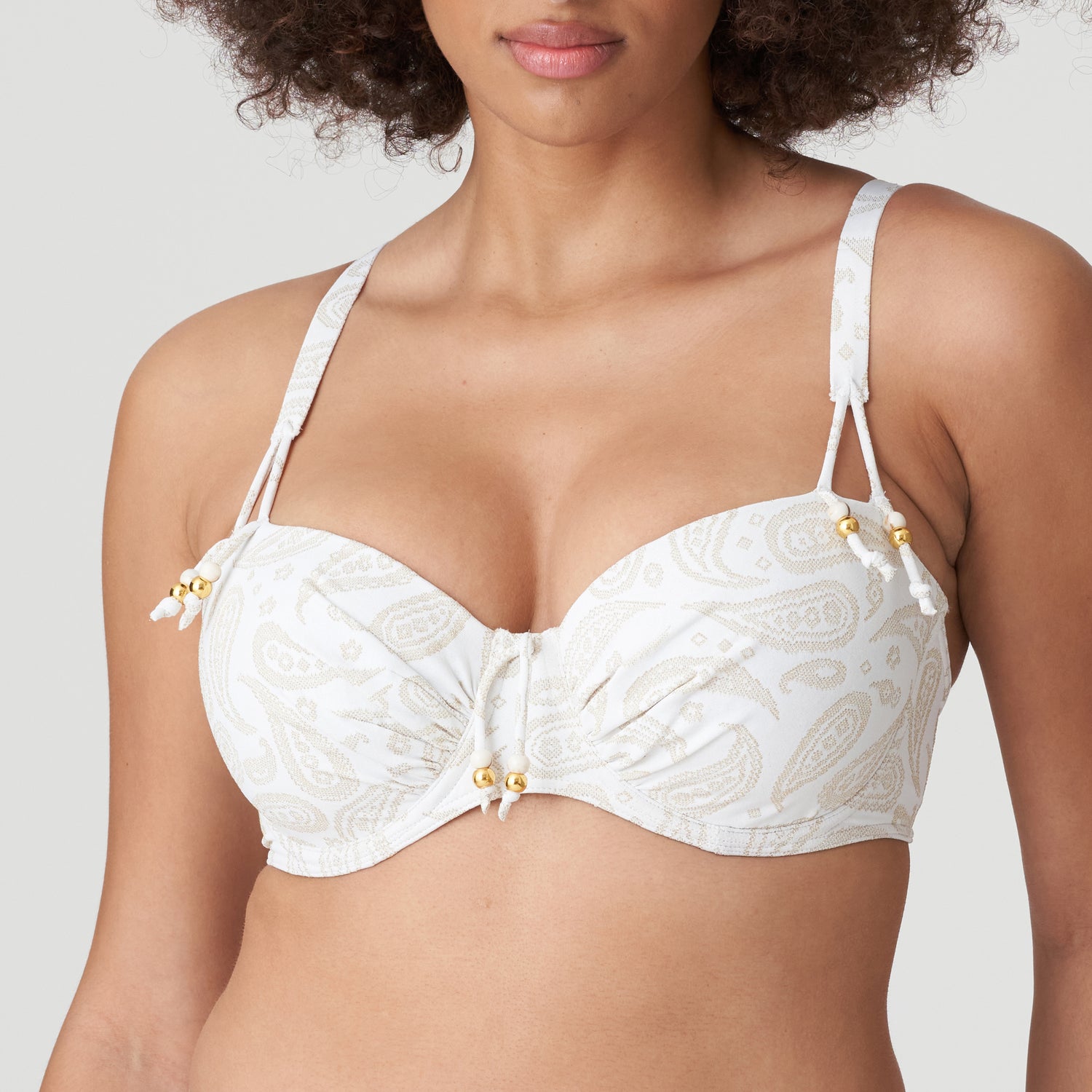 Primadonna Swim Sidari Padded Balcony Bikini Top (4010216) White Yacht