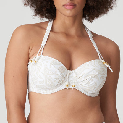 Primadonna Swim Sidari Padded Balcony Bikini Top (4010216) White Yacht