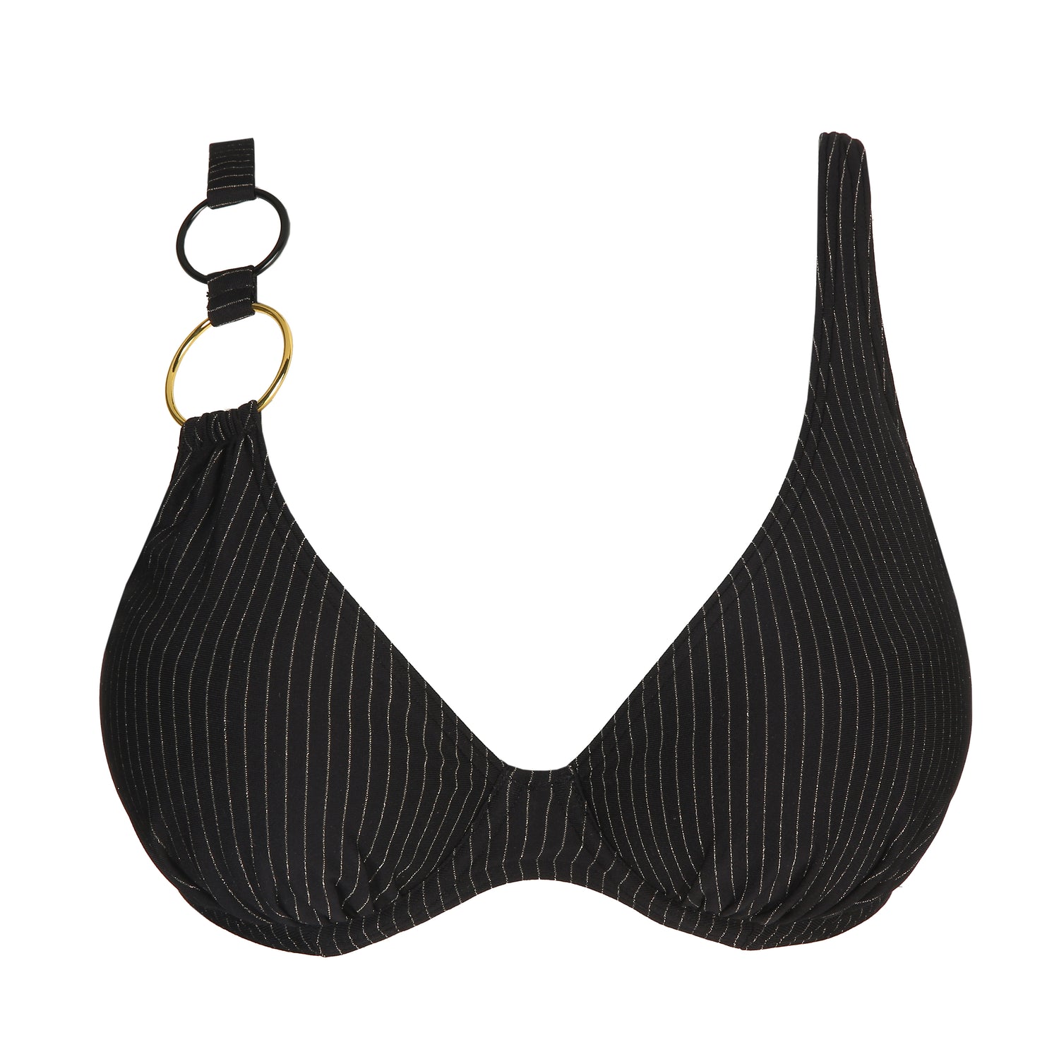 Primadonna Swim Solta Half Padded Plunge Bikini Top (4010119) Black