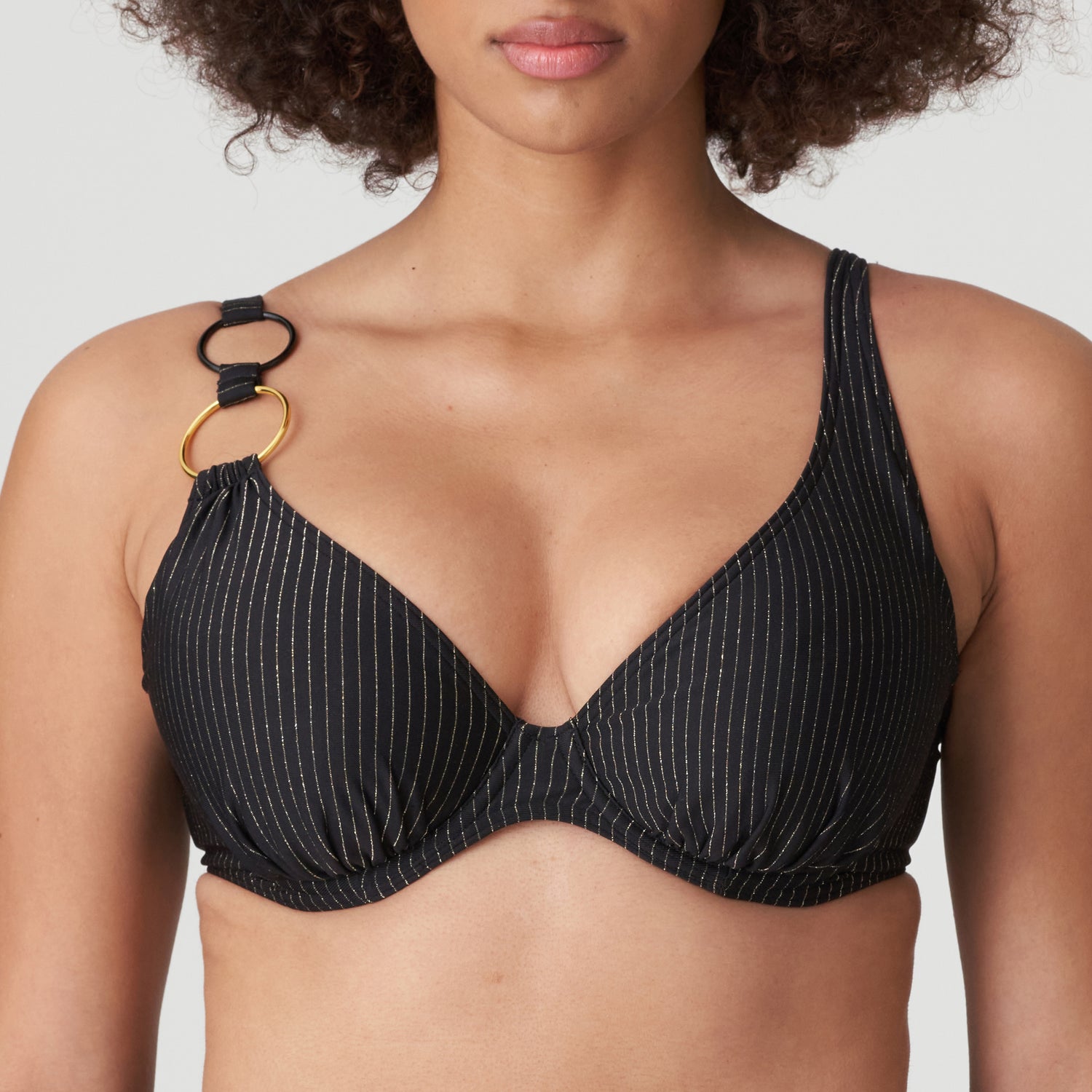 Primadonna Swim Solta Half Padded Plunge Bikini Top (4010119) Black