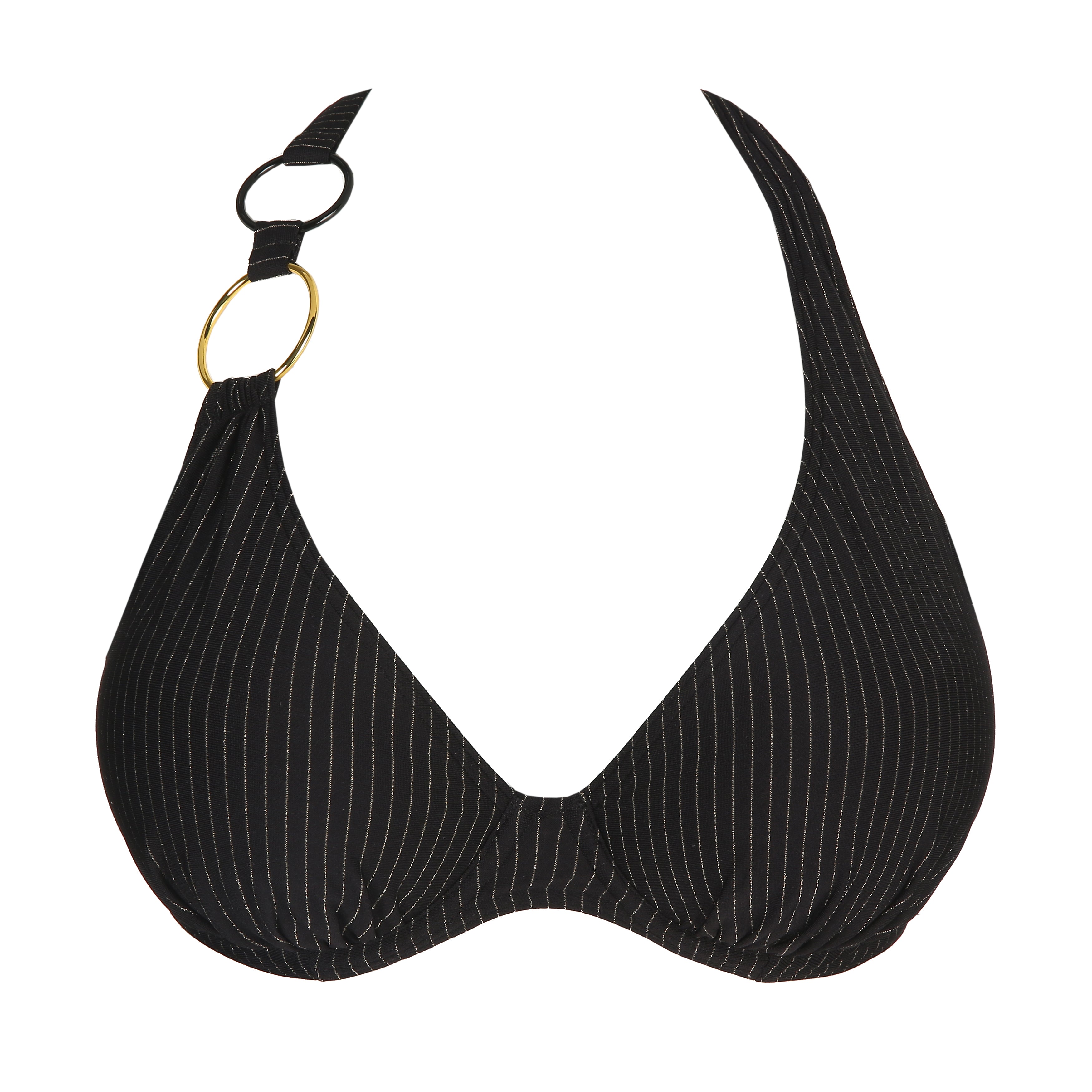 Primadonna Swim Solta Half Padded Plunge Bikini Top (4010119) Black