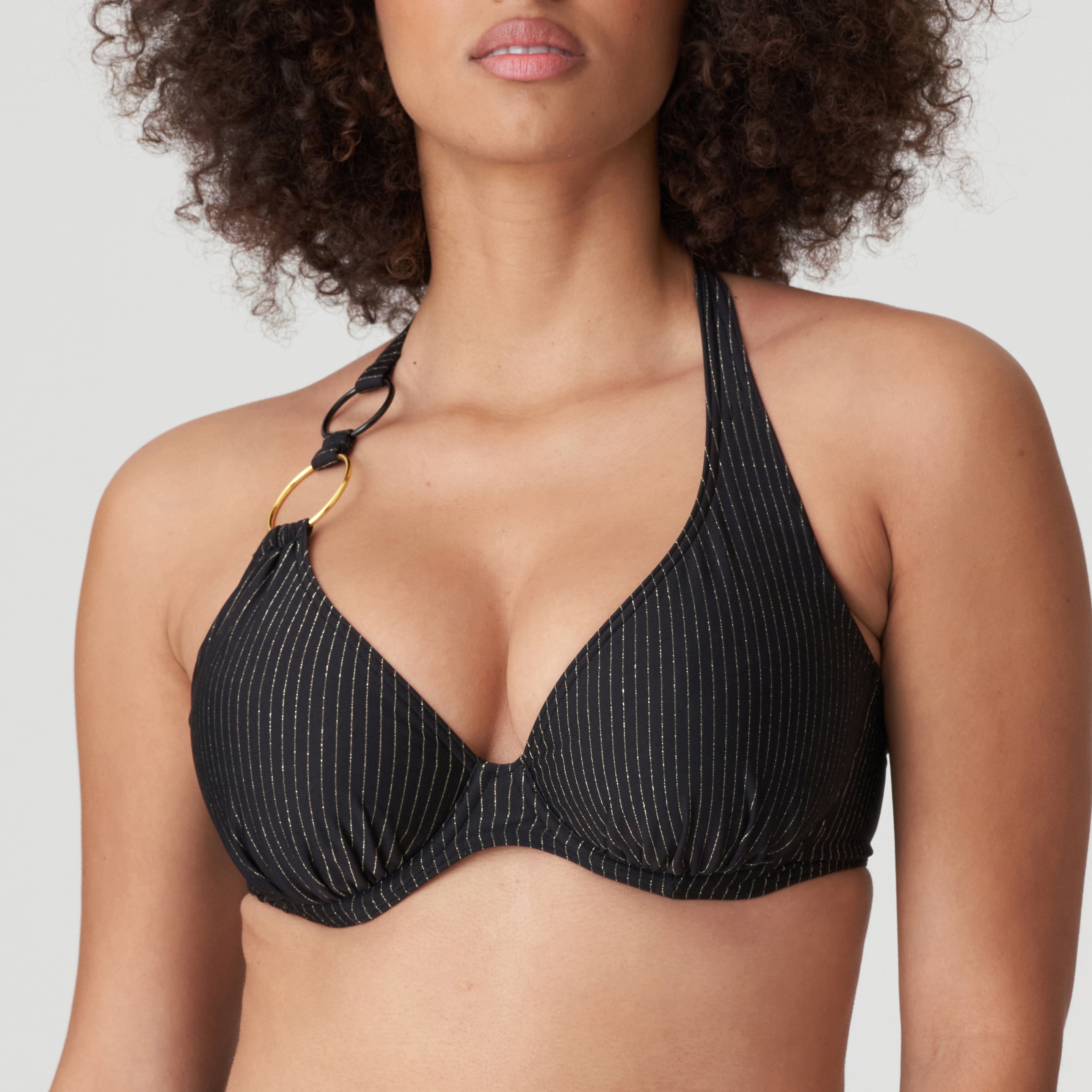 Primadonna Swim Solta Half Padded Plunge Bikini Top (4010119) Black